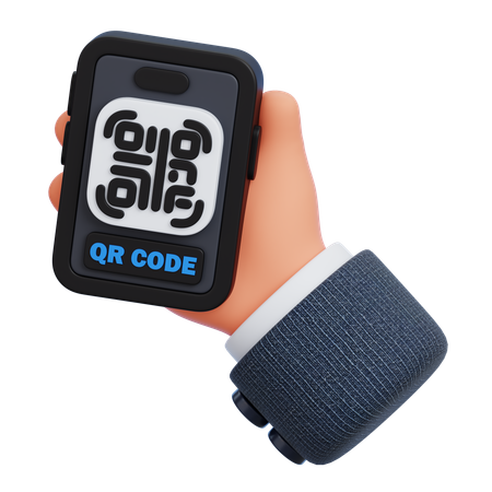 Código qr móvil  3D Icon