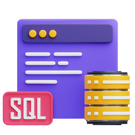 Código SQL  3D Icon