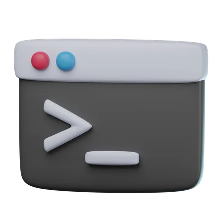 Terminal de código  3D Icon