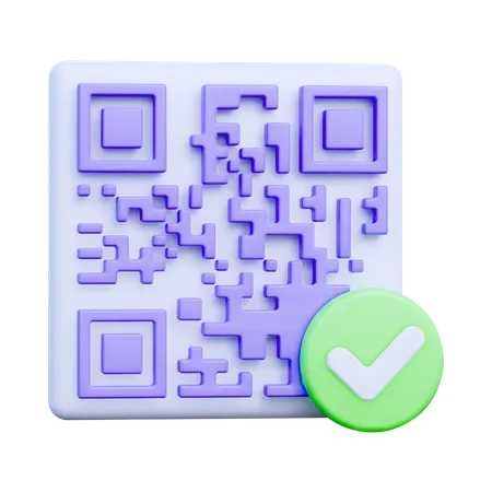 Códigos de barras aprovados  3D Icon