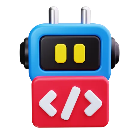 Coding Bot  3D Icon