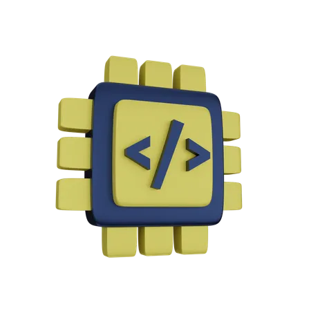 Coding Chip  3D Icon