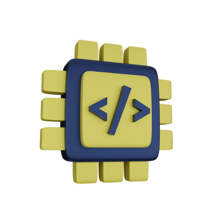 Coding Chip  3D Icon