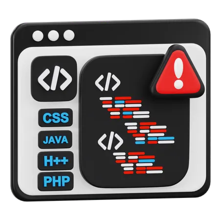 Coding Error  3D Icon