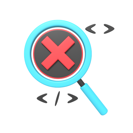Coding Error  3D Icon
