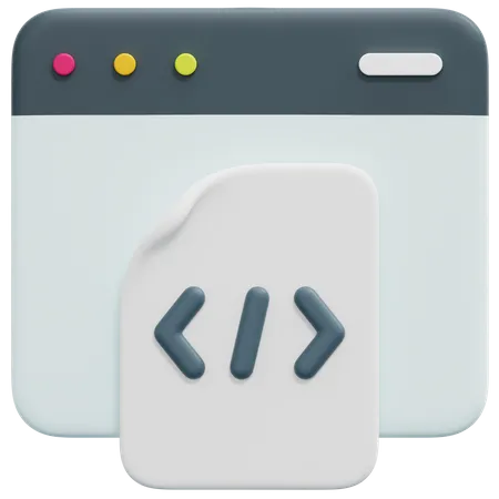 Coding File  3D Icon