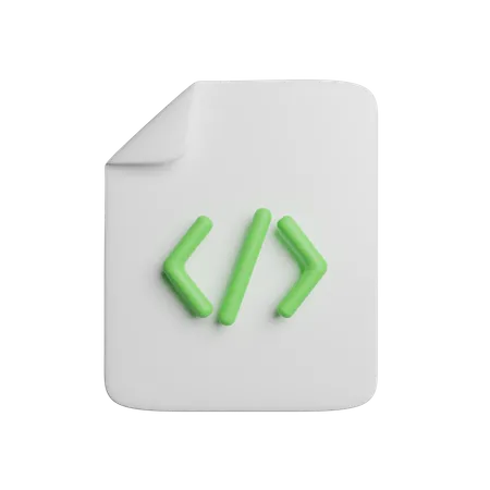 Coding File Programing 3D Icon