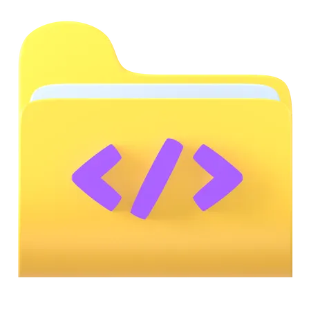 Coding Folder  3D Icon