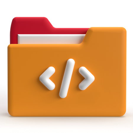 Coding Folder  3D Icon