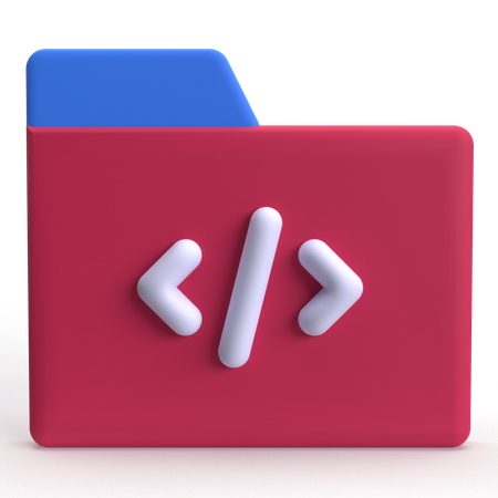 Coding Folder  3D Icon