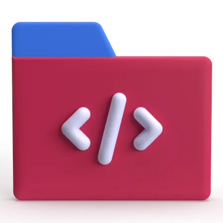 Coding Folder  3D Icon