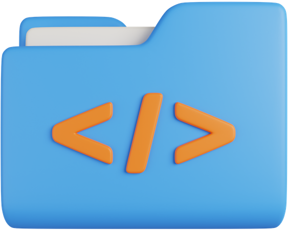 Coding Folder  3D Icon