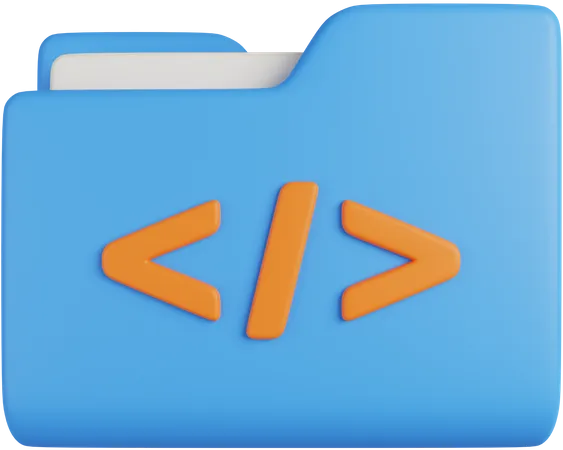 Coding Folder  3D Icon