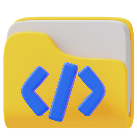 Coding Folder  3D Icon