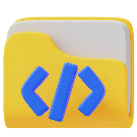 Coding Folder  3D Icon