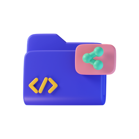 Coding Folder  3D Icon