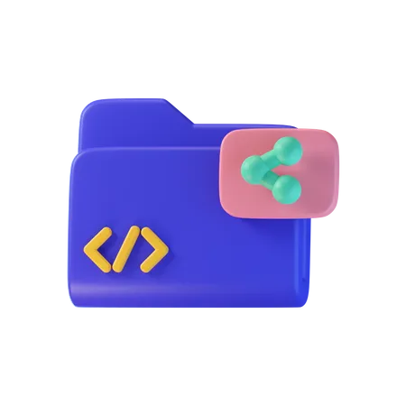 Coding Folder  3D Icon