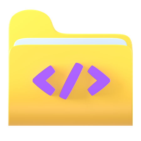 Coding Folder  3D Icon