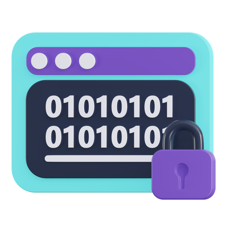 Coding Lock  3D Icon