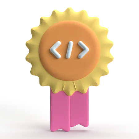 Coding Medal  3D Icon