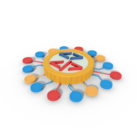 Coding Network  3D Icon