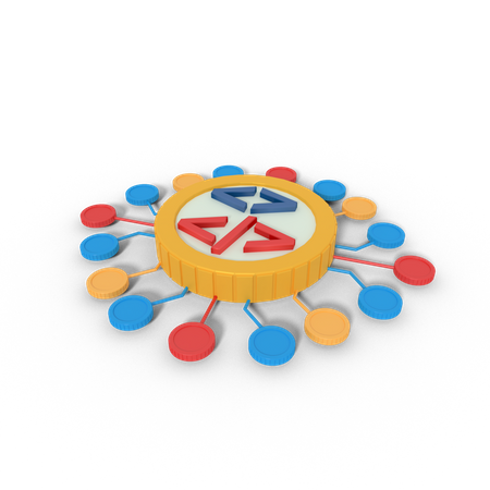 Coding Network 3D Icon
