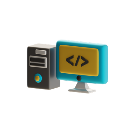 Coding On Pc  3D Icon