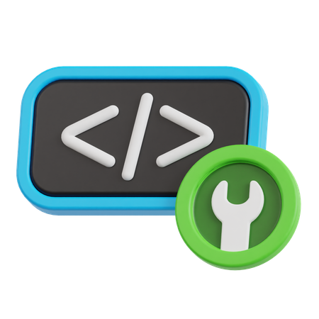 Coding Service  3D Icon