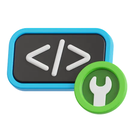 Coding Service  3D Icon