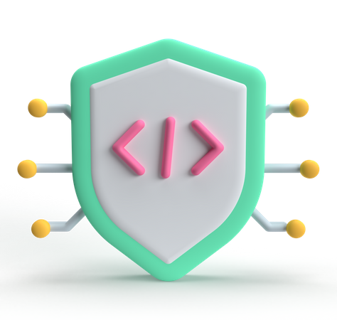 Coding Shield  3D Icon