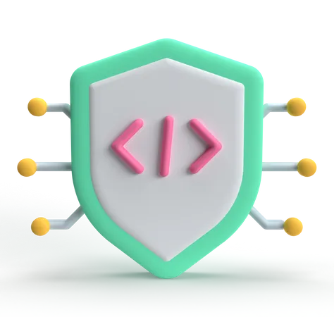 Coding Shield  3D Icon
