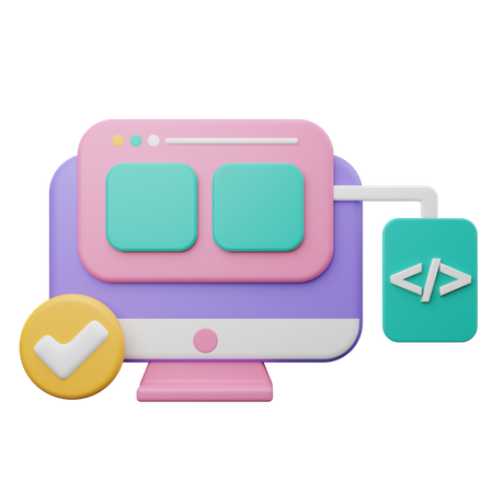 Coding Testing  3D Icon