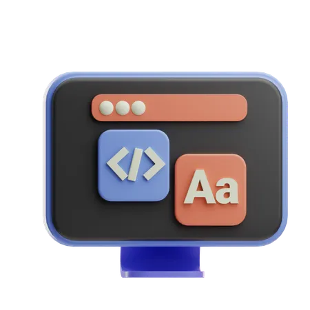 コーディングウィンドウ  3D Icon