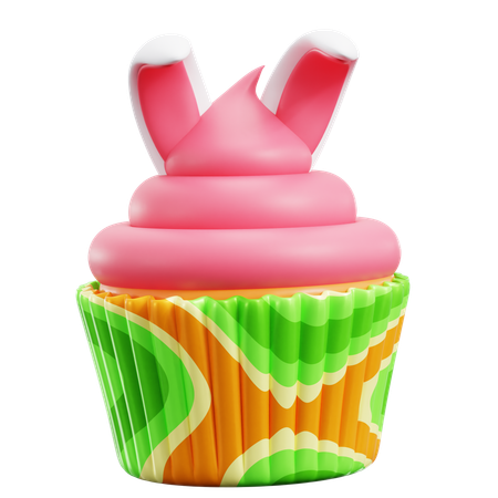 Cupcakes de coelho  3D Icon