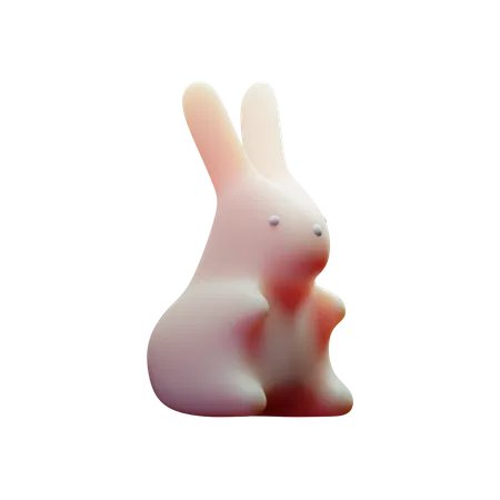 Elemento De Renderizacao 3 D Rabbit Adequado Para Meados Do Outono 3D Illustration