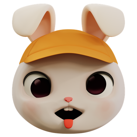 Emoji de cara feia de coelho  3D Icon