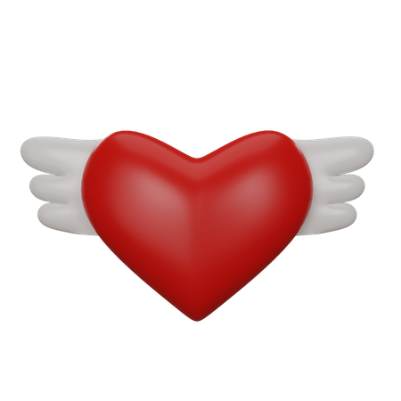 Aile de coeur  3D Icon