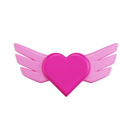 Ailes de coeur  3D Icon