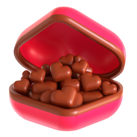 Coeur amour chocolat  3D Icon