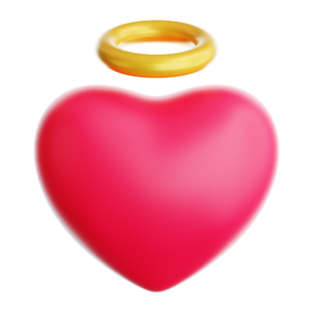 Ange coeur  3D Icon