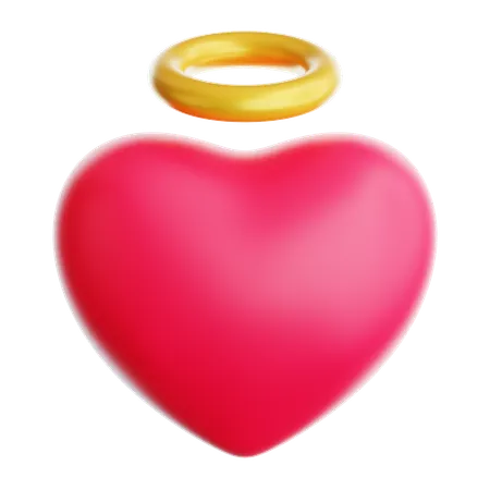 Ange coeur  3D Icon