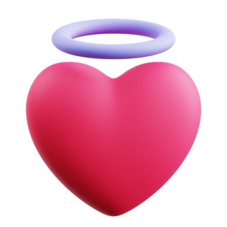 Ange coeur  3D Icon