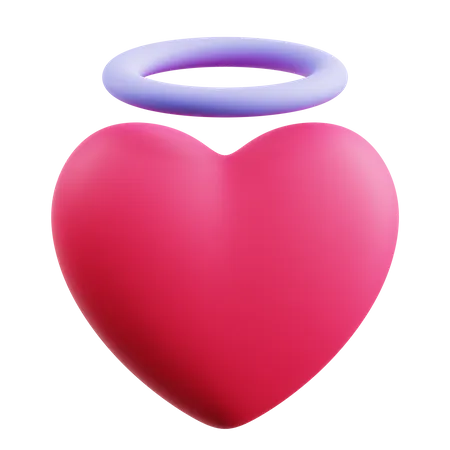 Ange coeur  3D Icon