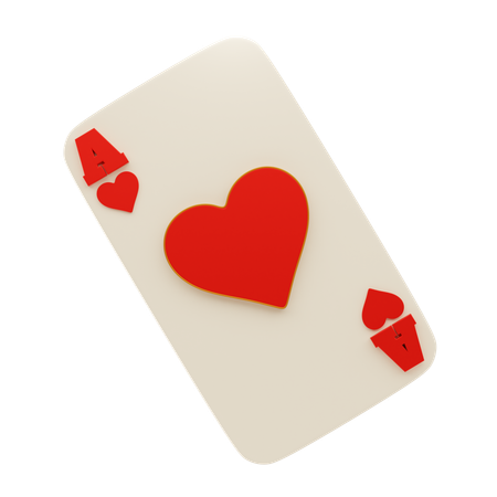 Carte As de coeur  3D Icon