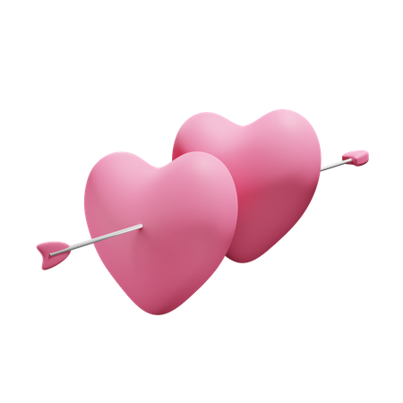 Coeur avec arc  3D Icon