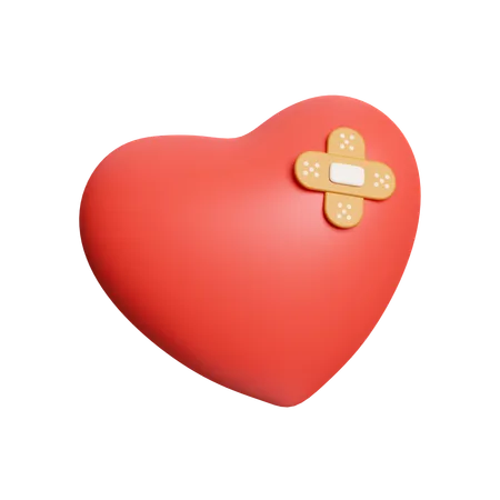 Coeur avec un bandage  3D Icon