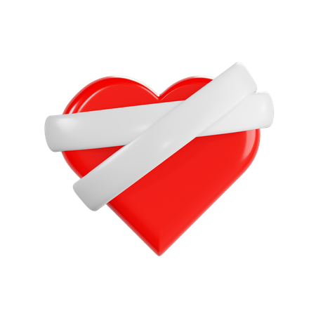 Coeur avec un bandage emoji  3D Icon