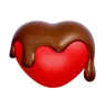 Coeur avec du chocolat