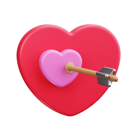 Coeur avec flèche  3D Icon