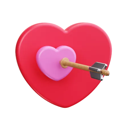 Coeur avec flèche  3D Icon